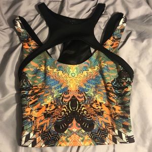 Bebe multicolored crop top